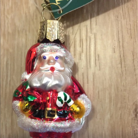Santa Claus Glass Ornament 1225 - Picture 2 of 4